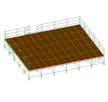 Palco modulare per metri 12x10