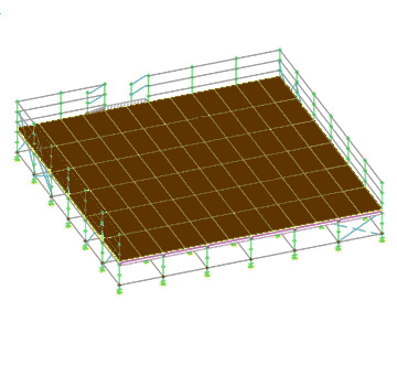 Palco modulare da mt. 3,00 x 3,00 completo - Attrezzature elettorali -  Palchi per comizi - Dina Forniture